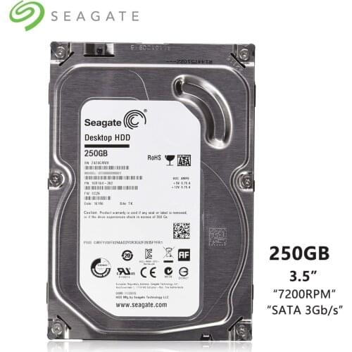 Seagate Brand 250GB Desktop PC 3.5" Internal Mechanical Hard disk SATA 1.5-3Gb/s HDD 250 GB 5900-7200 RPM 8 MB / 16 MB Buffer