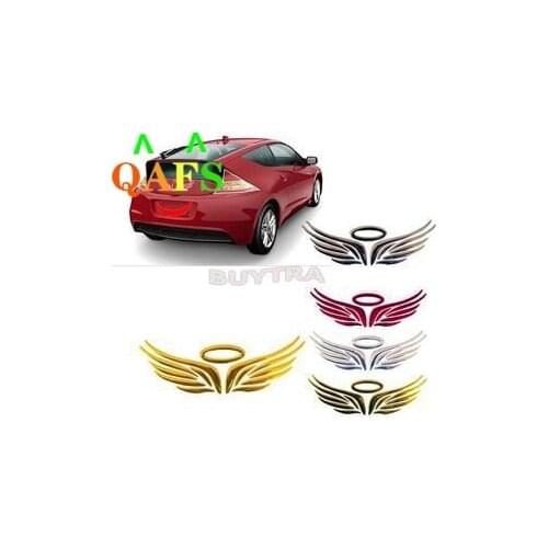 1 pcs 3D Angel Wings Car Window Bumper Body Badge Emblem Sticker Decal 16x5.5cm