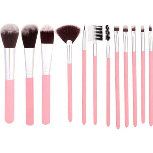 12Pcs/Sets Makeup Brush Set Makeup Brushes Tool Eye Shadow Foundation Eyebrow Lip Brush cosmetics Leather Cup Holder Case Kit