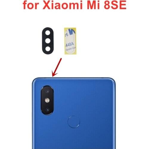 2pcs for Xiaomi Mi 8SE Camera Glass Lens Back Rear Camera Glass Lens Replacement Repair Spare Parts with Glue