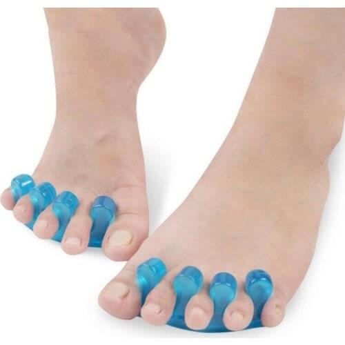 2Pcs/pair 4 Colors Soft Silicone Toe Separator Flexible Finger Spacer Manicure Pedicure Nail Toe Separating Straighteners Tool