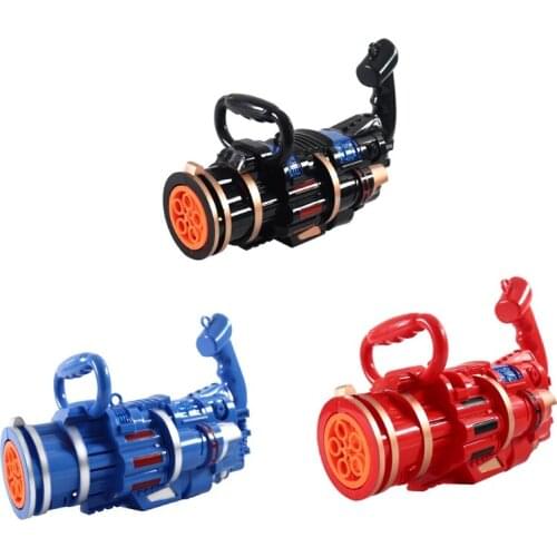 2-in-1 Summer Toy Gatling Bubble Toy Automatic Blowing Bubbles Maker Bubble Machine Baby Kids Toys Gifts for Kids