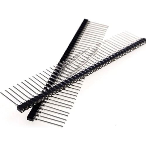 4 pcs 2.54 mm Pitch 0.100" PCB Female Header Sockets Round Receptacle Contact Squared Pins SIP Strip 17.8mm Height Through Holes