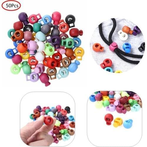 50Pcs Toggle Spring Stopper Anti Slid Fastener Toggles Single Hole Spring Lanyard Rope Cord Locks Stoppers for Clothing Luggage