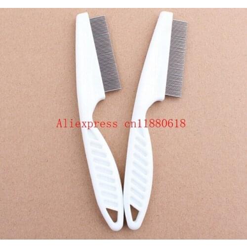 600pcs/lot Free Shipping Pet Comb Dog Cat Stainless Steel Pin Comb Hair Shedding Grooming Flea Comb