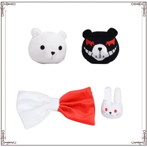 Anime Danganronpa V3: Killing Harmony Enoshima Junko Monokuma Headdress Cosplay Accessories Lovely Soft Hair Clip