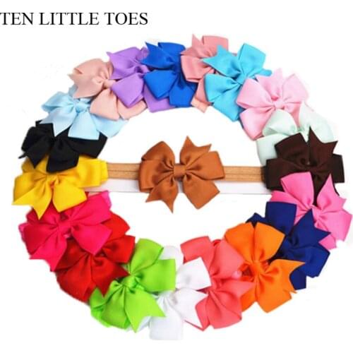 Baby Hair Band Baby Hair Accessories Ribbon Dovetail Headband Toddler Girl Kids Bow Hearwear Princess Party Wear Candy Color B01