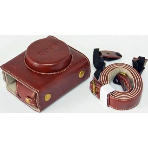 Portable PU Leather case Camera Bag cover For Canon G7XII G7X2 G7XM2 G7 X MarkII With Bottom Battery Opening shouler strap