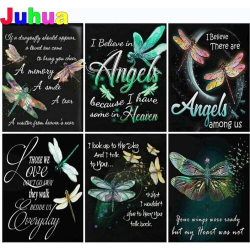 Blackboard Dragonfly 5D DIY diamond painting full Square Round diamond embroidery mosaic Christmas gifts home decor nordic art