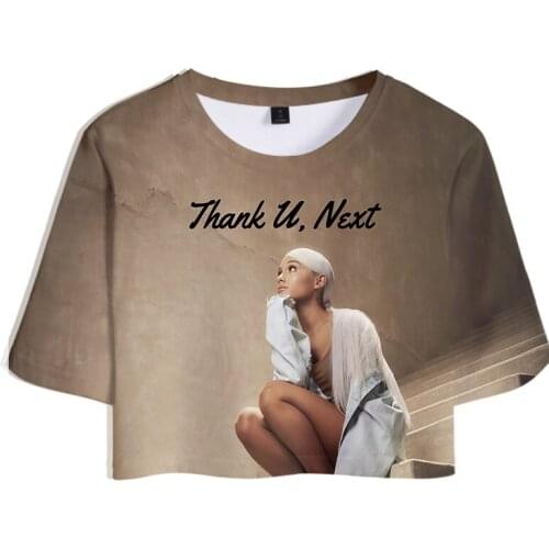 Y2K Style Ariana Grande T-shirt Women Crops Tops t-shirt Women Sexy Hip Hop Short Sleeve Classic Comfortable breathable Clothes