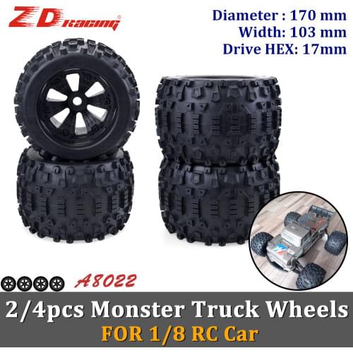 SURPASS HOBBY 4PCS Tires 170MM Monster Truck Wheels 17mm Adapter Hex Tyre Wheel for RC Car Redcat Traxxas ARRMA LOSI kyosho HSP