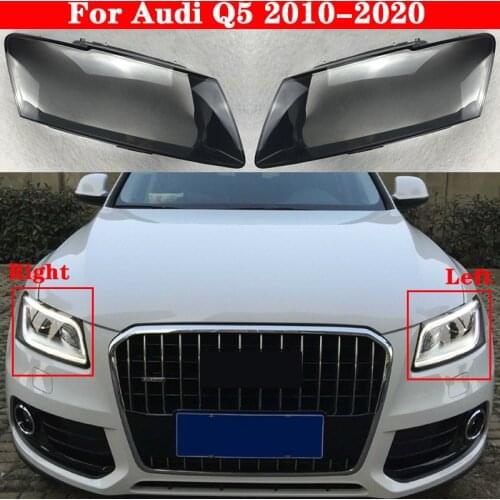 Car Front Headlight Cover For Audi Q5 2010-2020 Auto Headlamp Lampshade Lampcover Head Lamp light covers glass Lens Shell Caps