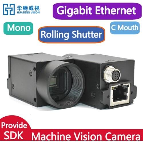 Gigabit GIGE 5MP Monochrome Industrial Camera + SDK + POE, Machine Vision Applications Support For Windows 7/8/10 System