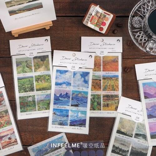 1set/lot Kawaii Stationery Stickers painting Diary Planner Decorative Mobile Stickers Scrapbooking DIY Craft Stickers