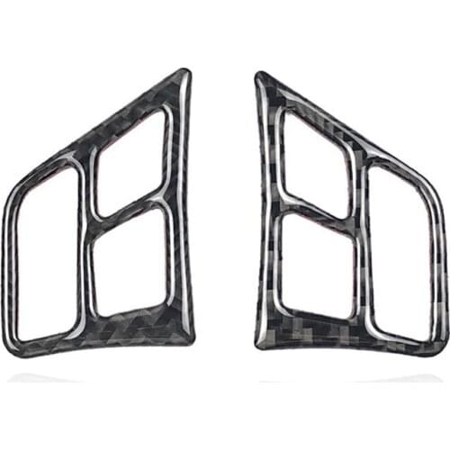 Fit For BMW 3 Series (E90) 2005-2012 real carbon fiber steering wheel button stickers car interior modification