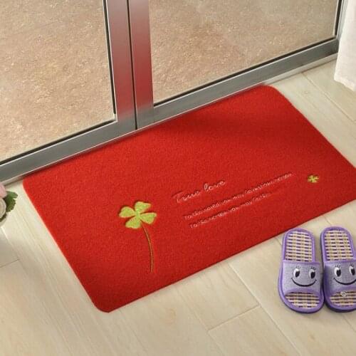 Non-slip Water absorption carpet Modern Simple carpet Four-leaf clover Bedroom Living room carpet Entrance door mat WY01
