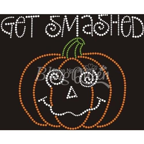 BlingQueen Wholesale 25PCS/LOT Hot Fix Iron On Rhinestone Designs Halloween Free Shipping