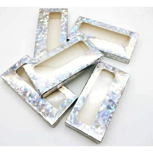 BLOOMINK Wholesale 50/100pcs 25mm eyelash paper packaging box bulk laser eyelash paper box