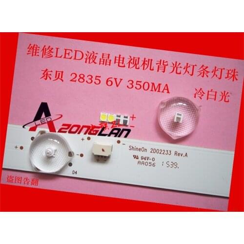 Original 2000PCS UNI LED 3528 2835 1210 Light Beads High Power 1W 6V Cool white For LED LCD TV Backlight Applicatio