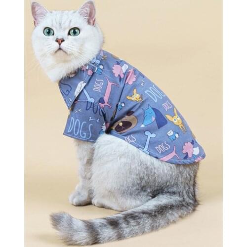 Turndown Collar Photography Prop Cartoon Printing Pet T-Shirt for Dog