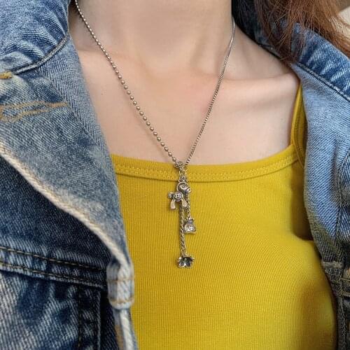 S925 Sterling Silver Necklace for Women Korea 2020 Fashion Pony Clavicle Chain Jewelry Accessories Wholesale