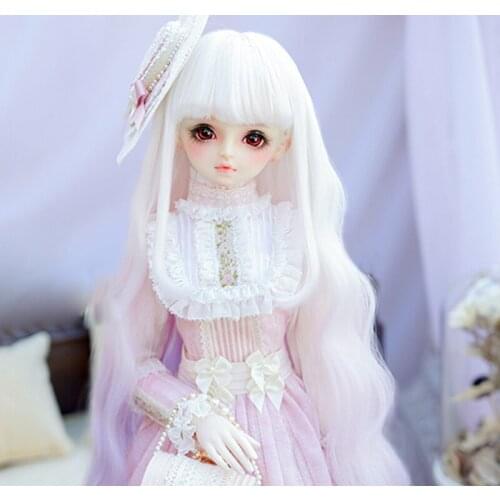 2020 New Style 1/3 1/4 1/6 Bjd Wig High Temperature Long Fashion Colorful Wavy Wire Bjd Wig SD For BJD Doll Wig