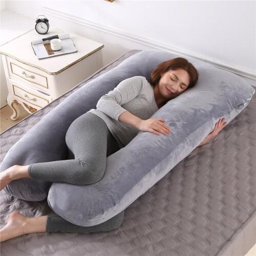 Dropshipping Sleeping Support Pillow For Pregnant Women Body Plush Pillowcase U Shape Maternity Pillows Pregnancy Side Sleepers