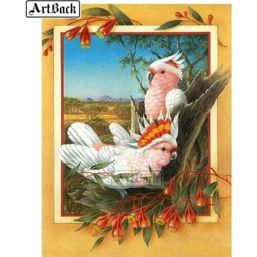 Full square drill diamond painting parrot icon diy diamond embroidery bird 3d mosaic cross stitch sewing artwork