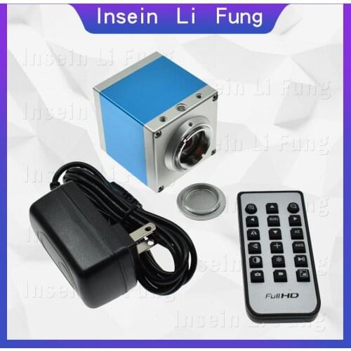 16MP 1080P HDMI USB Industrial electronic Video Microscope Camera TF Card Storage LCD Watch Phone PCB Chip Repair