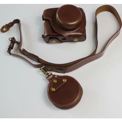 PU Leather Case Camera Bag cover for Panasnic for LX100II DMC-LX100 II LX100M2 portable protective shell with strap