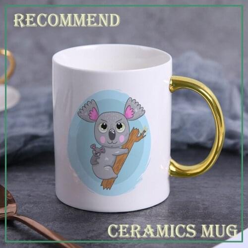 Cartoon Koala Coffee mug,Cute porcelain mug cup Gift High capacity coffee cup everything for the kitchen Drinkware KTDW-072