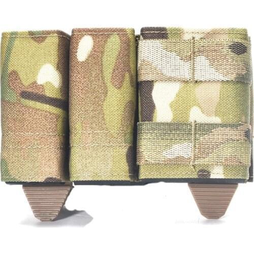 Tactical Airsoft 5.56 1+2 Side Triple Magazine Pouch Multicam Vest Molle Mag Ammo Pouch Bags