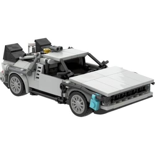 Moc Technical Car Back To The Futured Time Machine Supercar Building Block Dyloren High Tech Speed Champion Bricks Education Toy