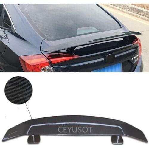 CEYUSOT FOR Universal Spoiler Wing Accessories NEW OLD Honda Accord Civic City ABS Plastic Sedan Car Trunk Refit Rear Lip Tail