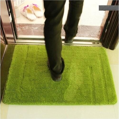 NiceRug Green Lawn Water Absorption Long Plush Shaggy Rugs Anti-Skid Area Rug Dining Room Carpets For Living Room Decoration