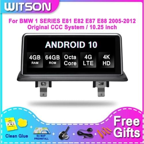WITSON BMW BIG SCREEN Android 10.0 For BMW 1 SERIES E81 E82 E87 E88 2005-2012 CCC 4G RAM 64GB ROM CAR RADIO