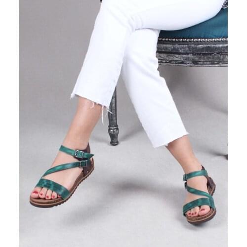 Women Sandals Green Casual Street Style 2021 Summer Season