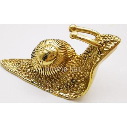 1Pc Snail Shape Solid Brass Knob Cupboard Pulls Drawer Knobs Childrens' Room Kitchen Cabinet Handles Furniture Handle Hardware