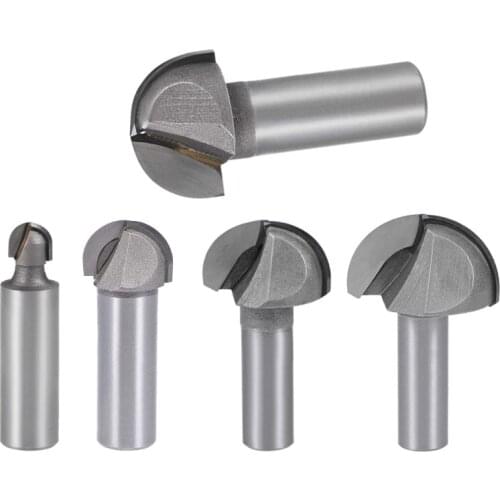 2-Flute Carbide Cove Core Box Router Bits with 1/2-inch Steel Shank - Pack of 2