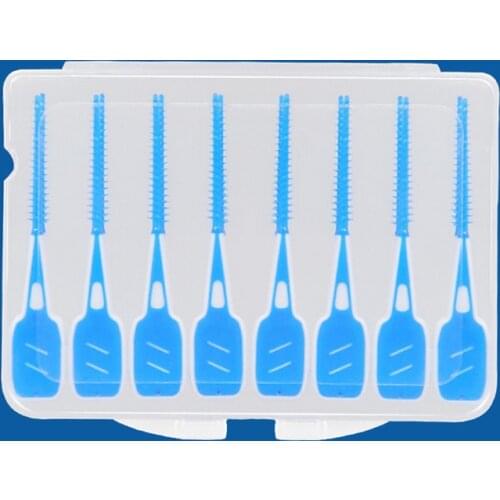 20pcs/box Dental Flosser Pick Soft Elastic Massage Gingival Interdental Brush Massage Toothpick Toothbrush Floss