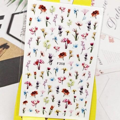 3D Nail Sticker Decals Mandala Flowers Design Nail Art Decorations Stickers Sliders Manicure Accessories Nails Decoraciones