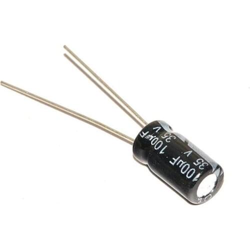 50PCS Higt quality 35V 100UF 6*12mm 100UF 35V 6.3*12 Electrolytic capacitor