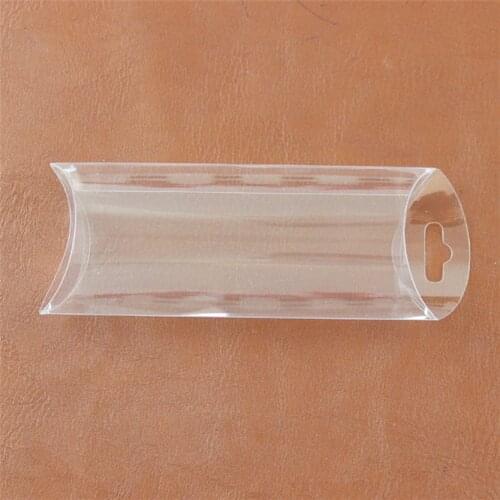 50 PCS Favor Transparent candy Box bag 7.5x2.5x12.5cm PVC Pillow Shape Wedding Favor Gift Boxes pie Party Box bags gift bag