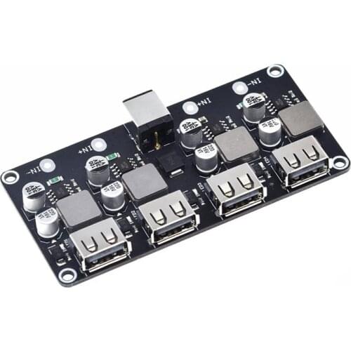 QC3.0 QC2.0 USB Fast Charger Board 4XUSB Port DC-DC Converter DC12V-30V To DC 3-12V Charging Circuit Module