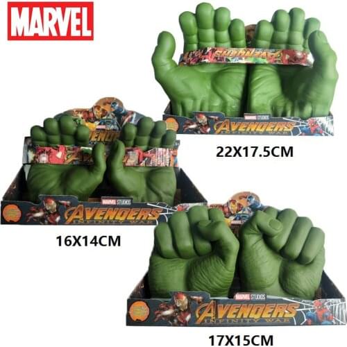 Disney Avengers Spiderman Hulk Gloves Figures Toys Superhero Hulk Cosplay Costume Action Figure Model Toy Gift For Children