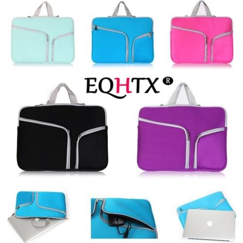 Laptop Dual Pocket CASE For Apple Macbook Air,Pro,Retina,11"12"13"15 inch laptop Bags.New Pro 13.3"with/Non Touch Bar-EQHTX