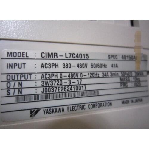 Inverter CIMR-L7C4015 15KW 380V , Used one , 90% appearance new , 3 months warranty , fastly shipping