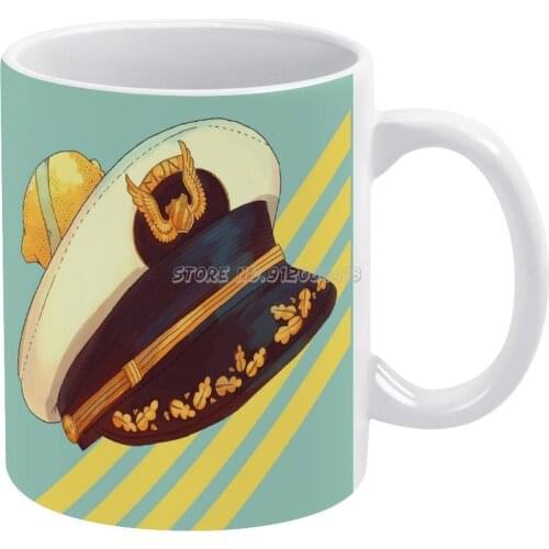 Hat Coffee Mugs 330ml Creative Travel Mug and Cup Office Drinkware Mugs Tazza Cabin Airplanes Pilot Hat Flying