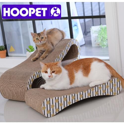 HOOPET 2 Premium Cat Scratcher Corrugated Paper Toys Cat Scratching Cat Scratch Board with Catnip Infinity Lounge Corrugated