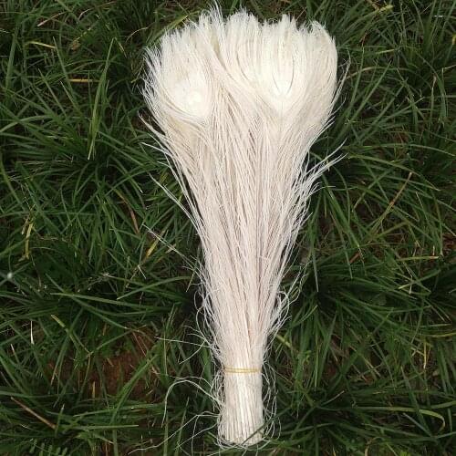 Beautiful Hot 500pcs Beige Natural Peacock Feather 16-18inches/40-45cm DIY Jewelry Christmas Halloween Decoration